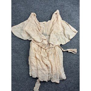 Free People Sylvia Wrap Dress Womens XS Flutter Sleeve Boho Beach Mini